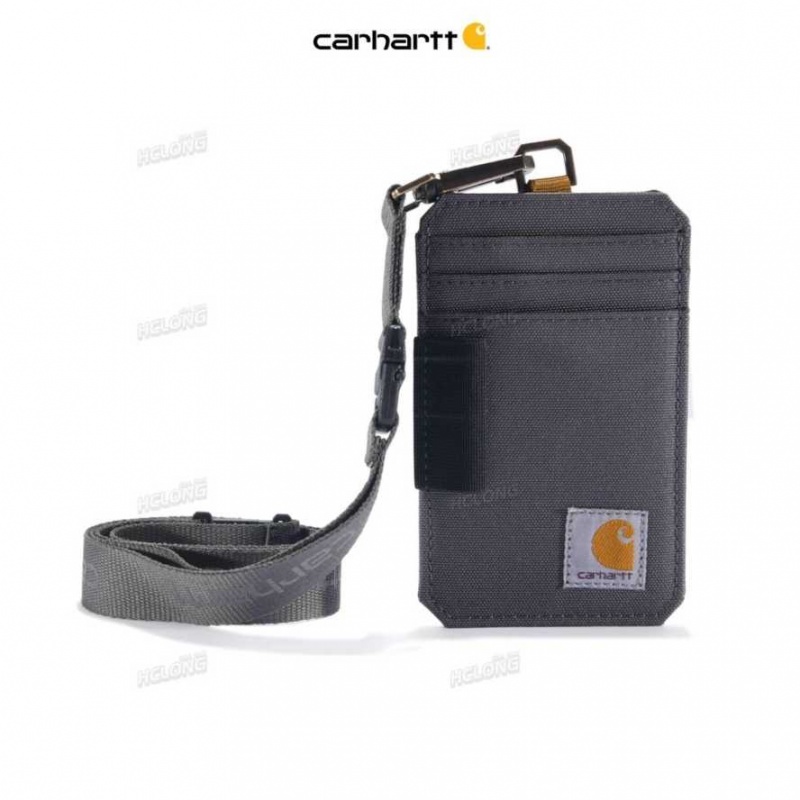 Carhartt NYLON DUCK ID HOLDER AND LANYARD Gravel | TH0002786