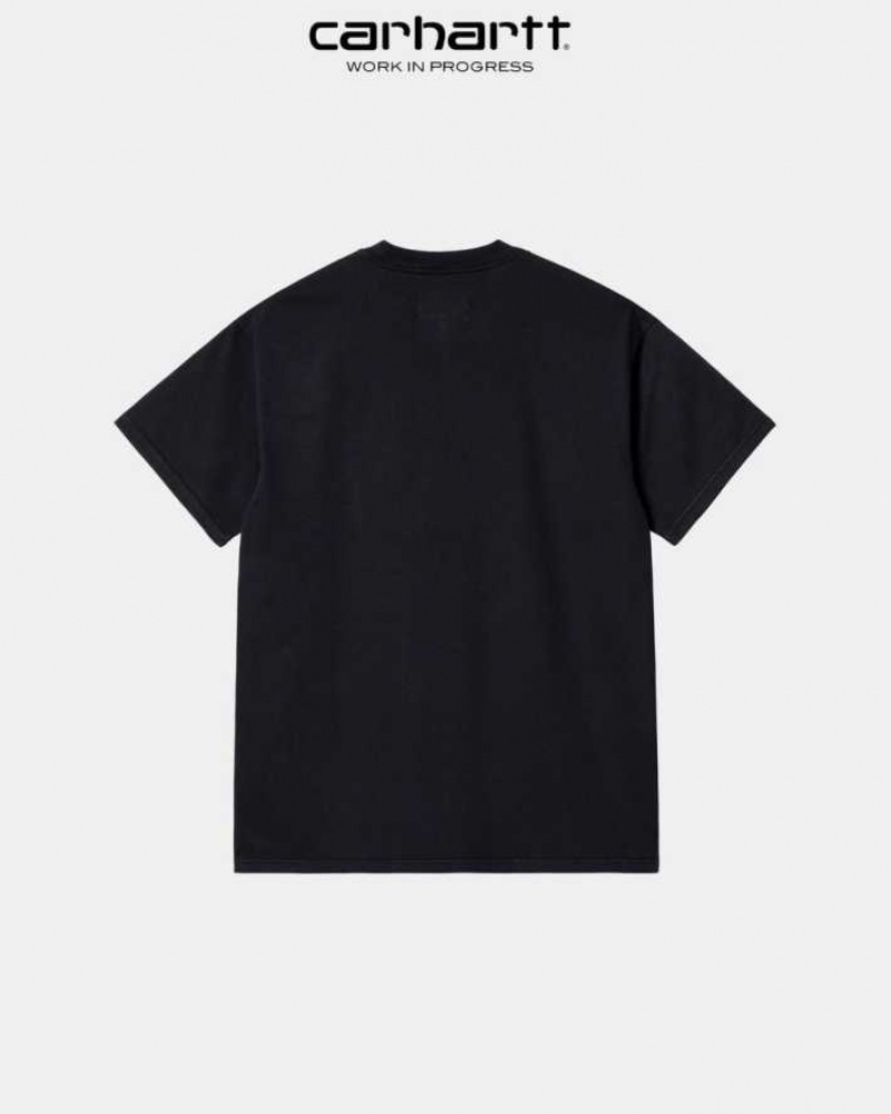 Carhartt New Balance x Carhartt WIP Sculpture Center T-Shirt Dark Navy / Wax (garment dyed) | TH0002282