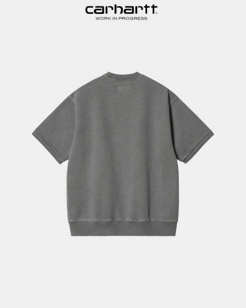 Carhartt New Balance x Carhartt WIP Sculpture Center Short Sleeve Sweatshirt Shiver / Wax | TH0000362