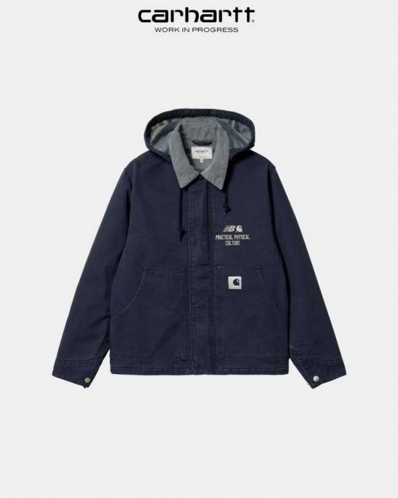 Carhartt New Balance x Carhartt WIP Sculpture Center Arcan Jacket Dark Navy (stone washed) | TH0000089