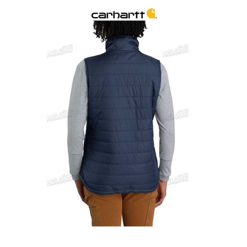 Carhartt Rain Defender Nylon Insulated Mock-Neck Vest Navy | TH0002735