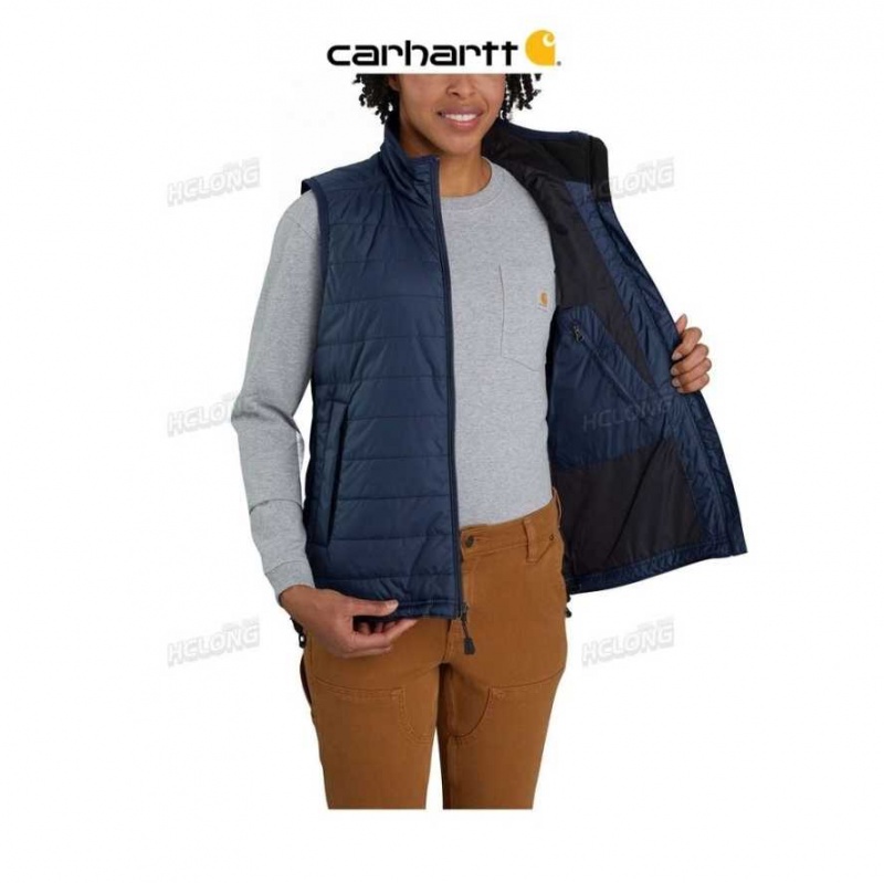 Carhartt Rain Defender Nylon Insulated Mock-Neck Vest Navy | TH0002735