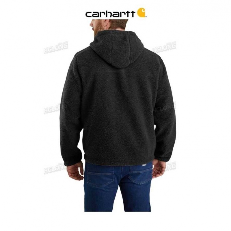 Carhartt Rain Defender Relaxed Fit Fleece Reversible Jacket Black / Brown | TH0000201