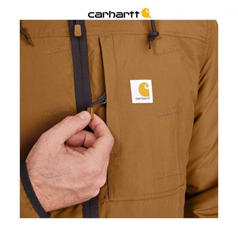 Carhartt Rain Defender Relaxed Fit Fleece Reversible Jacket Black / Brown | TH0000201