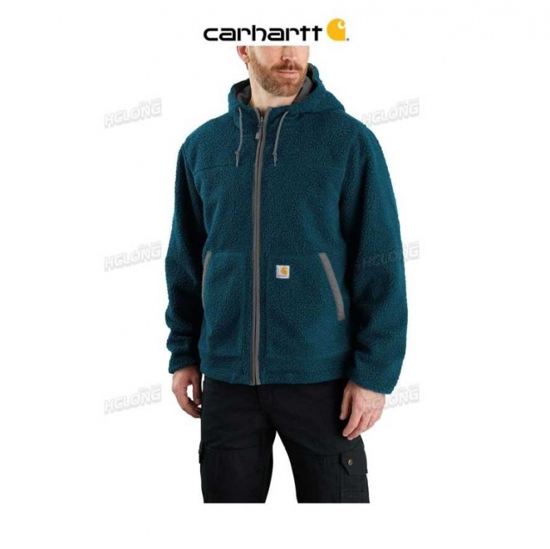 Carhartt Rain Defender Relaxed Fit Fleece Reversible Jacket Night Blue Heather / Shadow | TH0000202