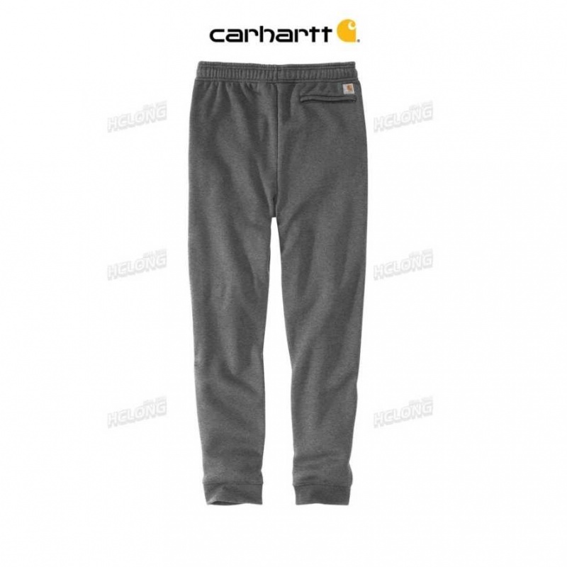 Carhartt Relaxed Fit Midweight Tapered Logo Sweatpant Carbon Heather | TH0001661