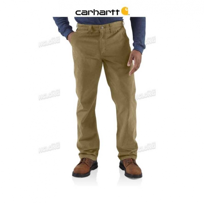 Carhartt Relaxed Fit Twill 5-Pocket Work Pant Dark Khaki | TH0002858