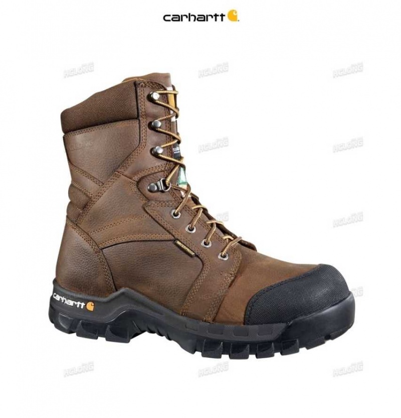 Carhartt Rugged Flex 8-Inch Insulated Composite Toe Csa Boot Coffee | TH0002839