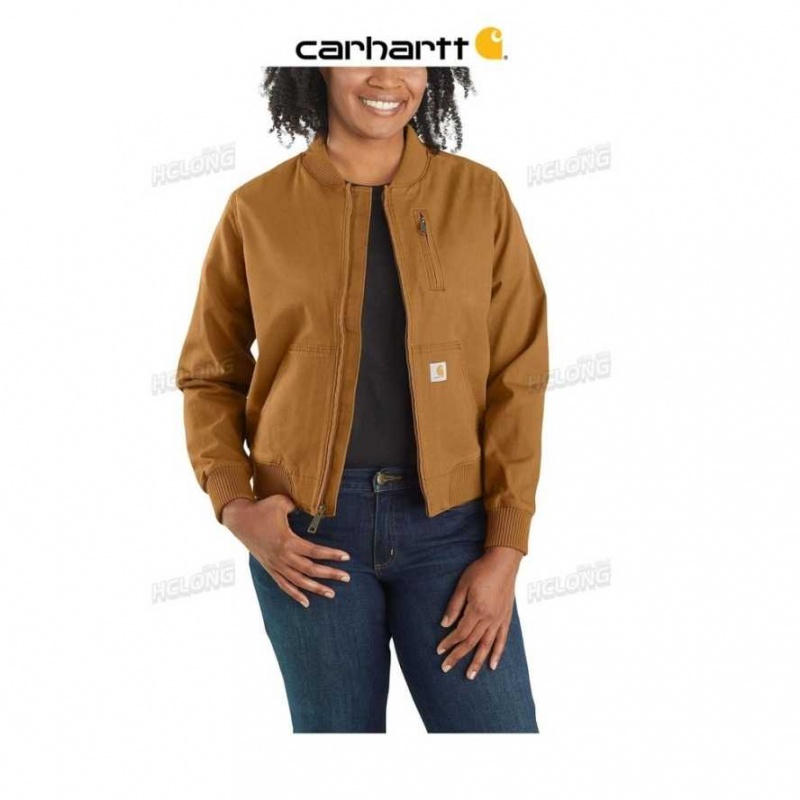 Carhartt Rugged Flex Relaxed Fit Canvas Jacket - 1 Warm Rating Brown | TH0000137