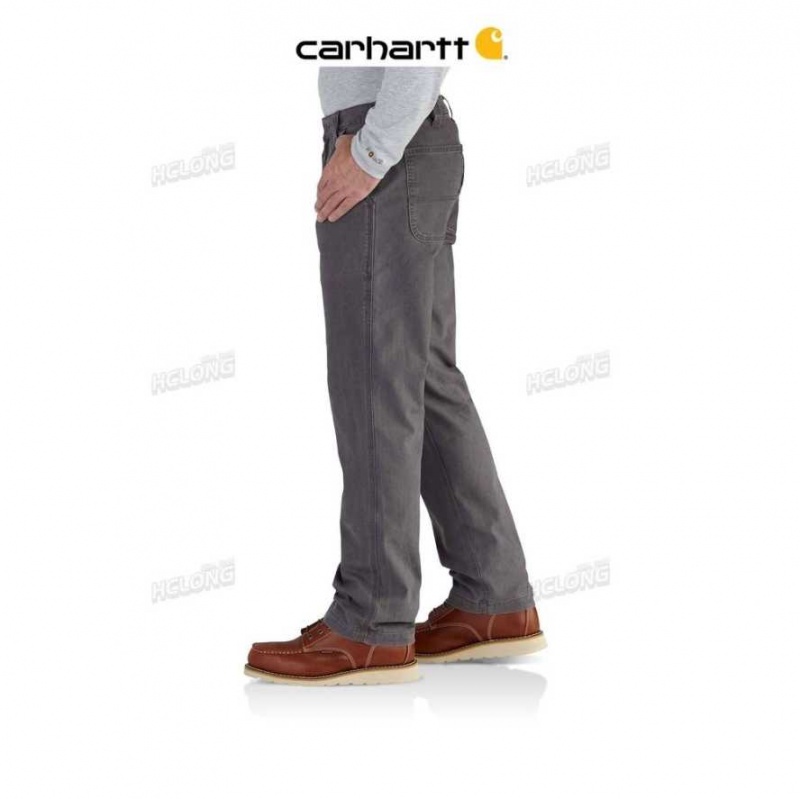 Carhartt Rugged Flex Relaxed Fit Canvas Work Pant Gravel | TH0001568