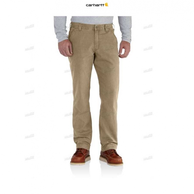 Carhartt Rugged Flex Relaxed Fit Canvas Work Pant Dark Khaki | TH0001570