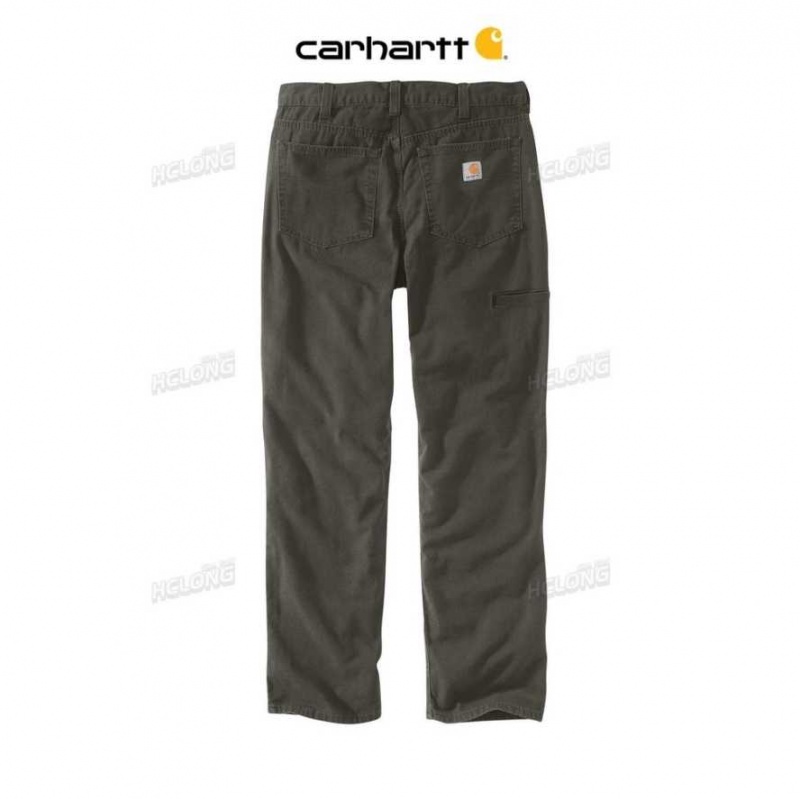 Carhartt Rugged Flex Relaxed Fit Canvas 5-Pocket Work Pant Moss | TH0001578