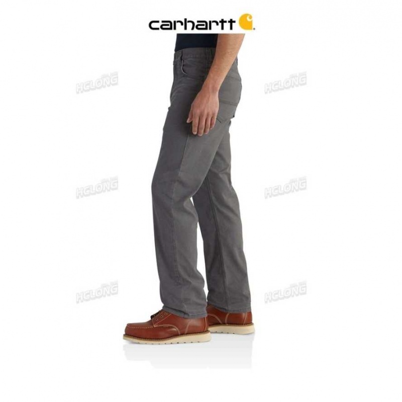 Carhartt Rugged Flex Relaxed Fit Canvas 5-Pocket Work Pant Gravel | TH0001581