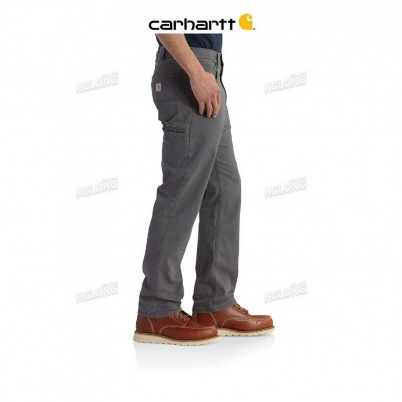 Carhartt Rugged Flex Relaxed Fit Canvas 5-Pocket Work Pant Gravel | TH0001581