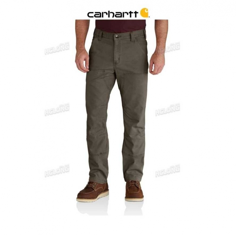 Carhartt Rugged Flex Relaxed Fit Canvas Double-Front Utility Work Pant Tarmac | TH0001582