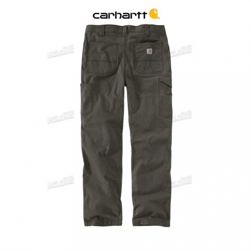 Carhartt Rugged Flex Relaxed Fit Canvas Double-Front Utility Work Pant Moss | TH0001584