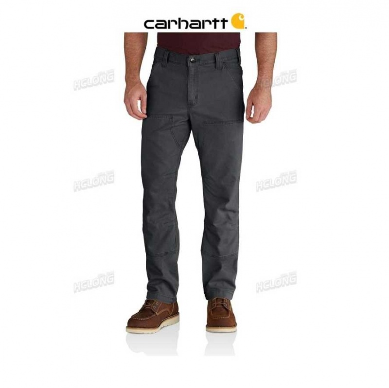 Carhartt Rugged Flex Relaxed Fit Canvas Double-Front Utility Work Pant Shadow | TH0001585