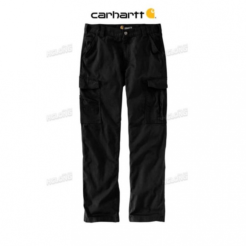 Carhartt Rugged Flex Relaxed Fit Canvas Cargo Work Pant Black | TH0001625