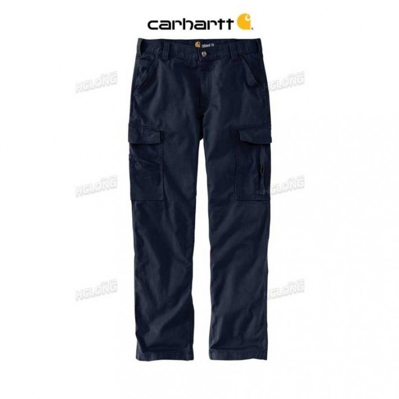 Carhartt Rugged Flex Relaxed Fit Canvas Cargo Work Pant Navy | TH0001628