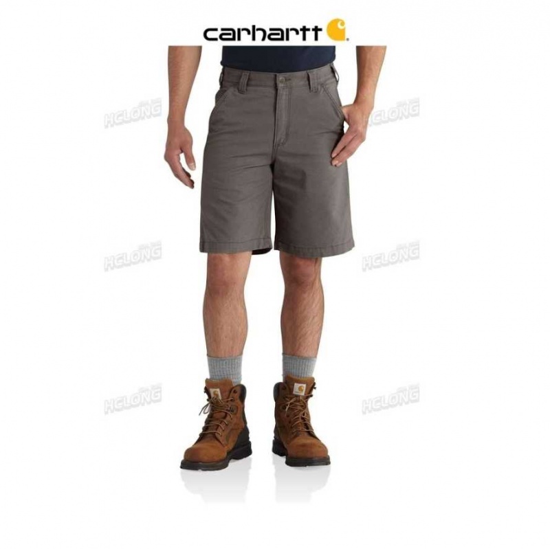 Carhartt Rugged Flex Relaxed Fit Canvas Work Short Gravel | TH0001844