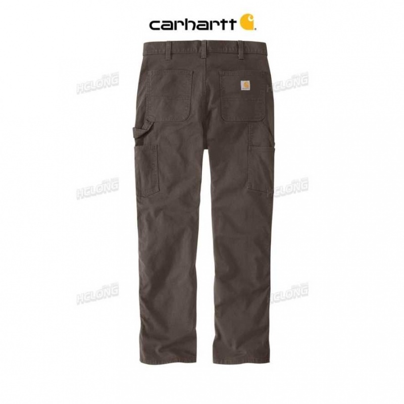 Carhartt Rugged Flex Relaxed Fit Duck Double-Front Utility Work Pant Dark Coffee | TH0001612