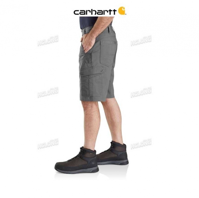 Carhartt Rugged Flex Relaxed Fit Ripstop Cargo Work Short Steel | TH0001876