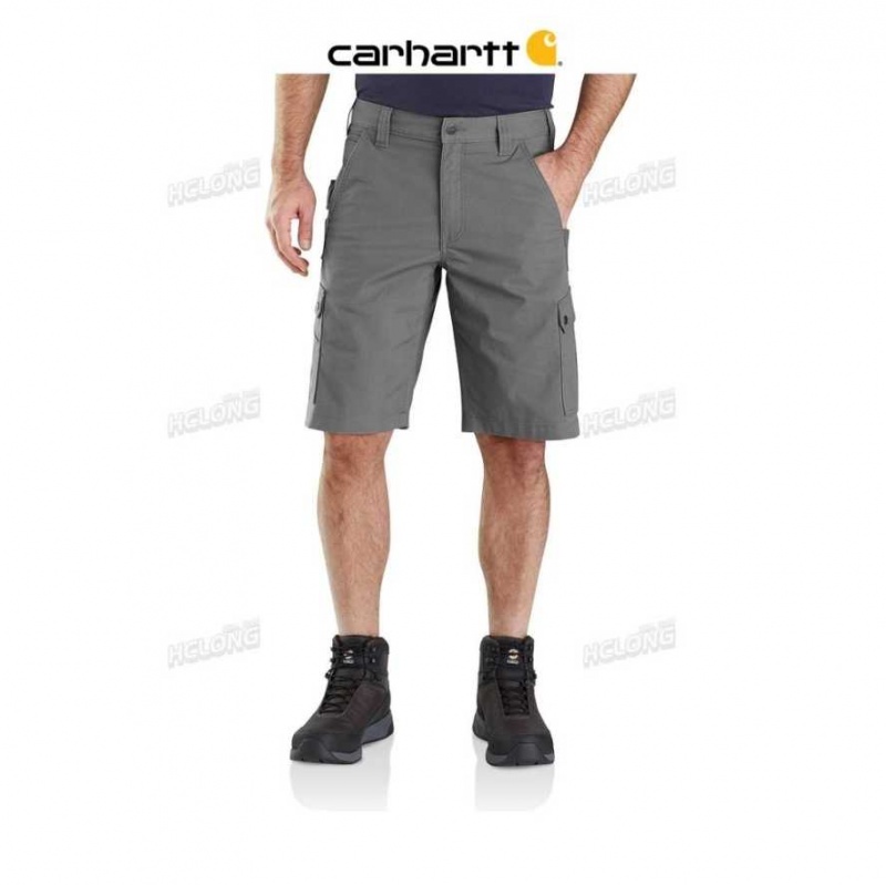 Carhartt Rugged Flex Relaxed Fit Ripstop Cargo Work Short Steel | TH0001876