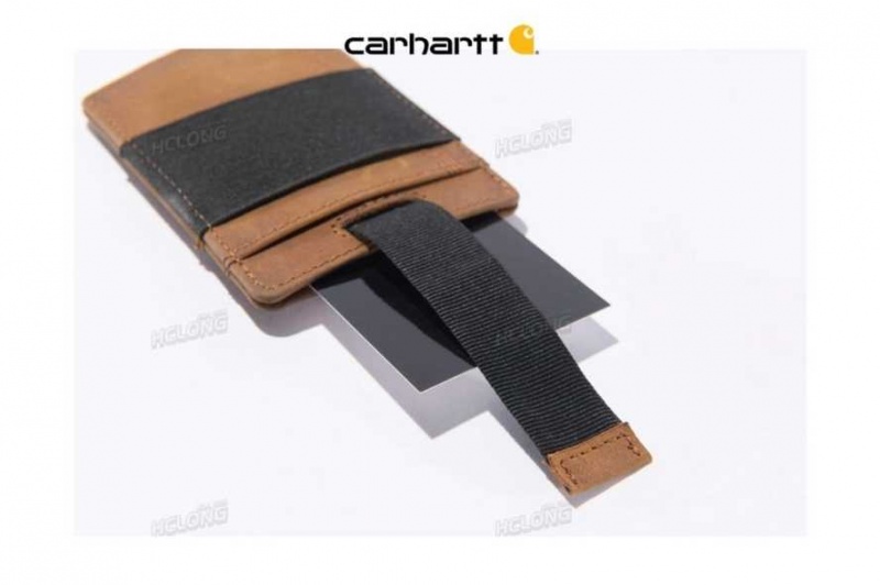 Carhartt SADDLE LEATHER FRONT POCKET WALLET Brown | TH0002780