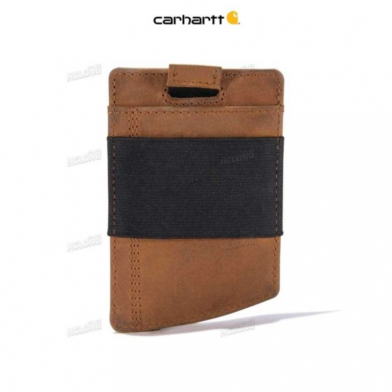 Carhartt SADDLE LEATHER FRONT POCKET WALLET Brown | TH0002780