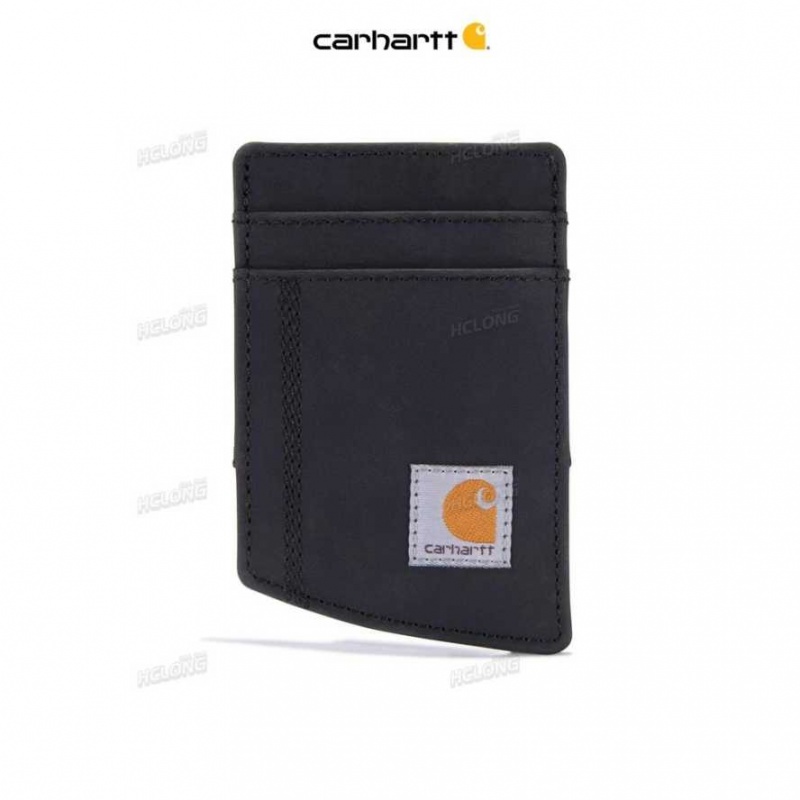 Carhartt SADDLE LEATHER FRONT POCKET WALLET Black | TH0002781