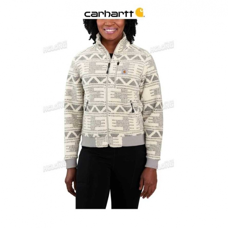 Carhartt Sherpa Jacket - 1 Warm Rating Malt Geometric Print | TH0000157