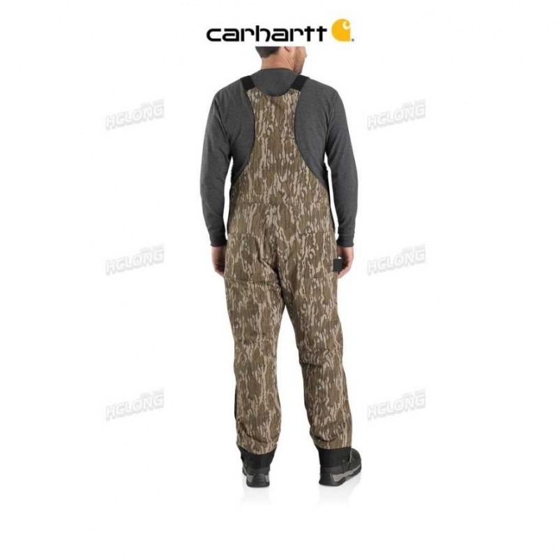 Carhartt Super Dux Relaxed Fit Insulated Camo Bib Overall Mossy Oak Bottomland Camo | TH0001336