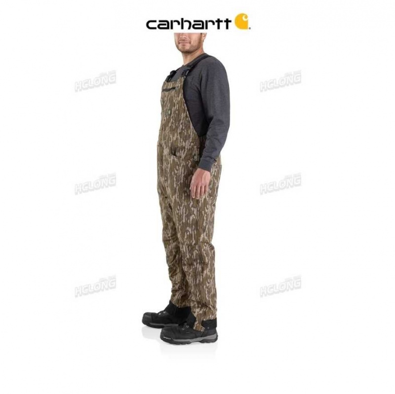 Carhartt Super Dux Relaxed Fit Insulated Camo Bib Overall Mossy Oak Bottomland Camo | TH0001336