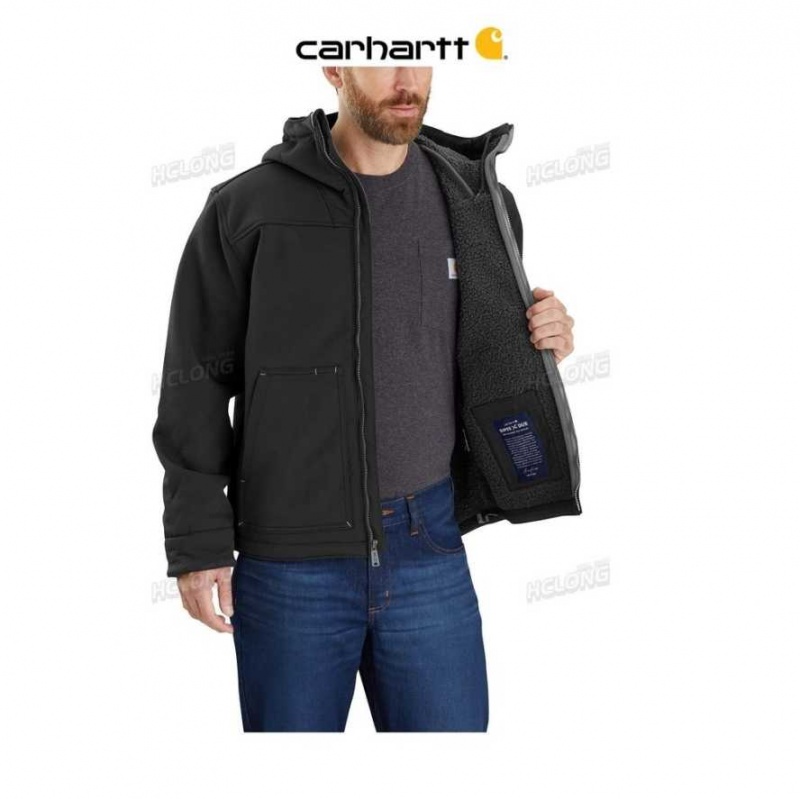 Carhartt Super Dux Relaxed Fit Sherpa-Lined Active Jac Black | TH0000205