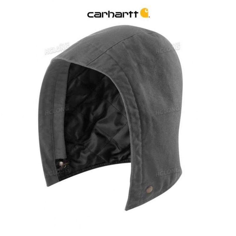 Carhartt Washed Duck Insulated Hood Gravel | TH0001309