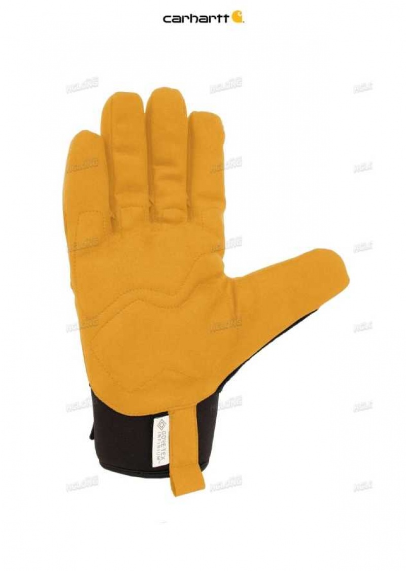 Carhartt Wind Fighter Insulated Synthetic Leather Secure Cuff Gloves Black Barley | TH0001156