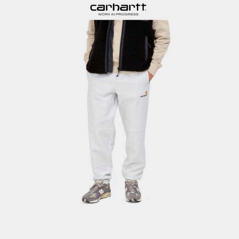 Carhartt Wip American Script Jogging Pant Ash Heather | TH0001359