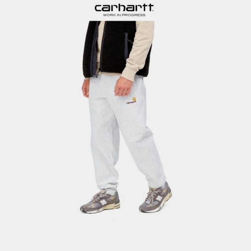 Carhartt Wip American Script Jogging Pant Ash Heather | TH0001359