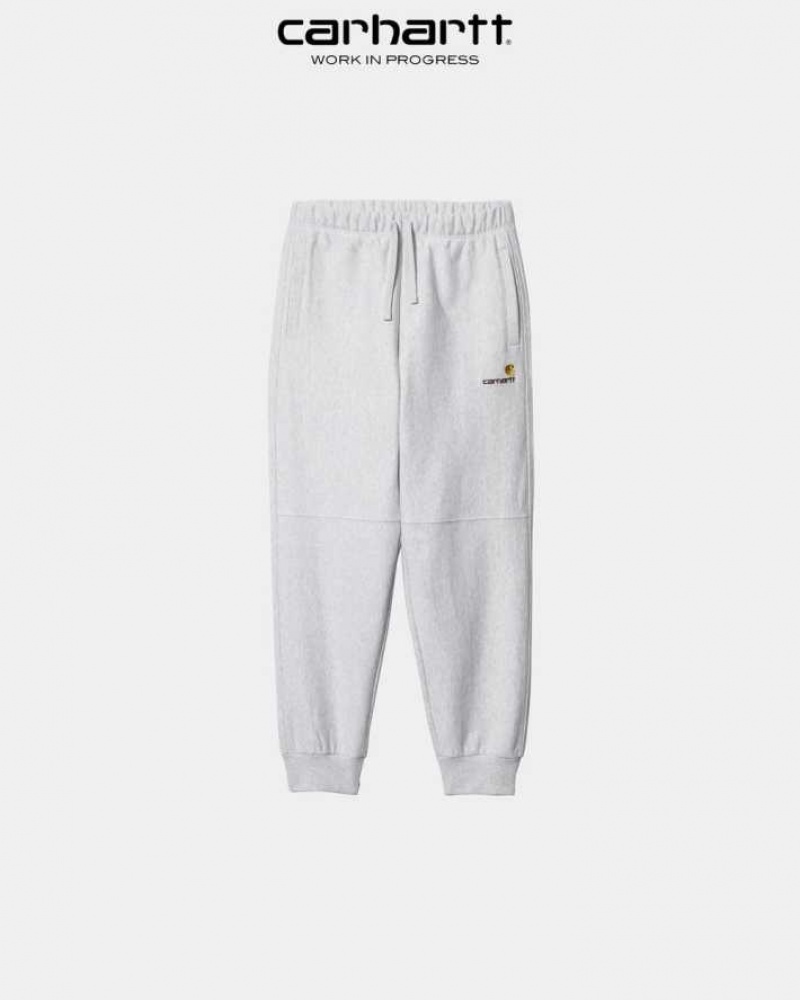 Carhartt Wip American Script Jogging Pant Ash Heather | TH0001359