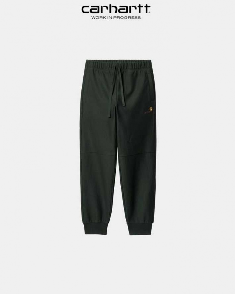 Carhartt Wip American Script Jogging Pant Dark Cedar | TH0001360