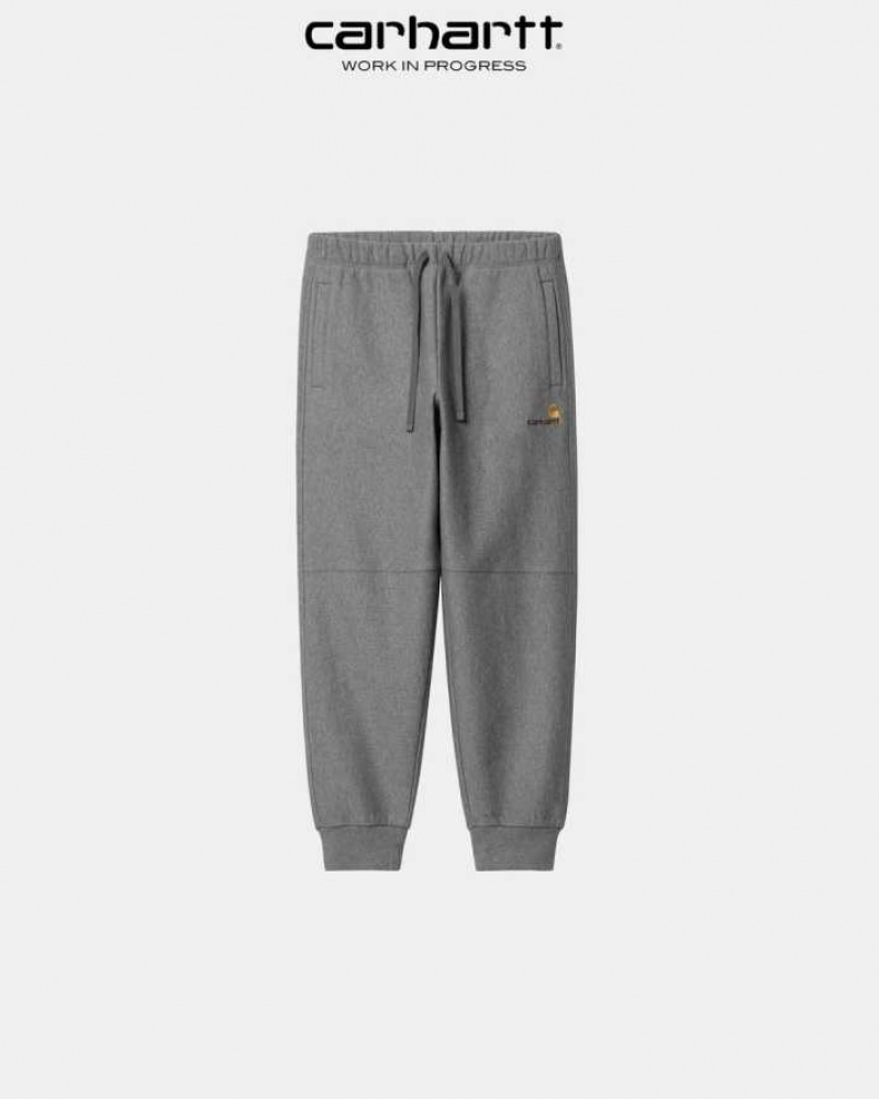 Carhartt Wip American Script Jogging Pant Dark Grey Heather | TH0001361