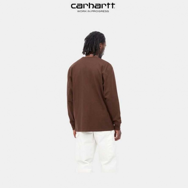 Carhartt Wip American Script Long Sleeve T-Shirt Ale | TH0002091