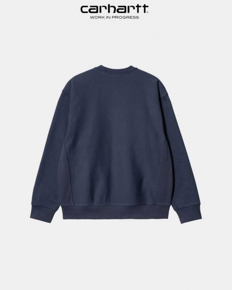 Carhartt Wip American Script Sweatshirt Enzian | TH0000235