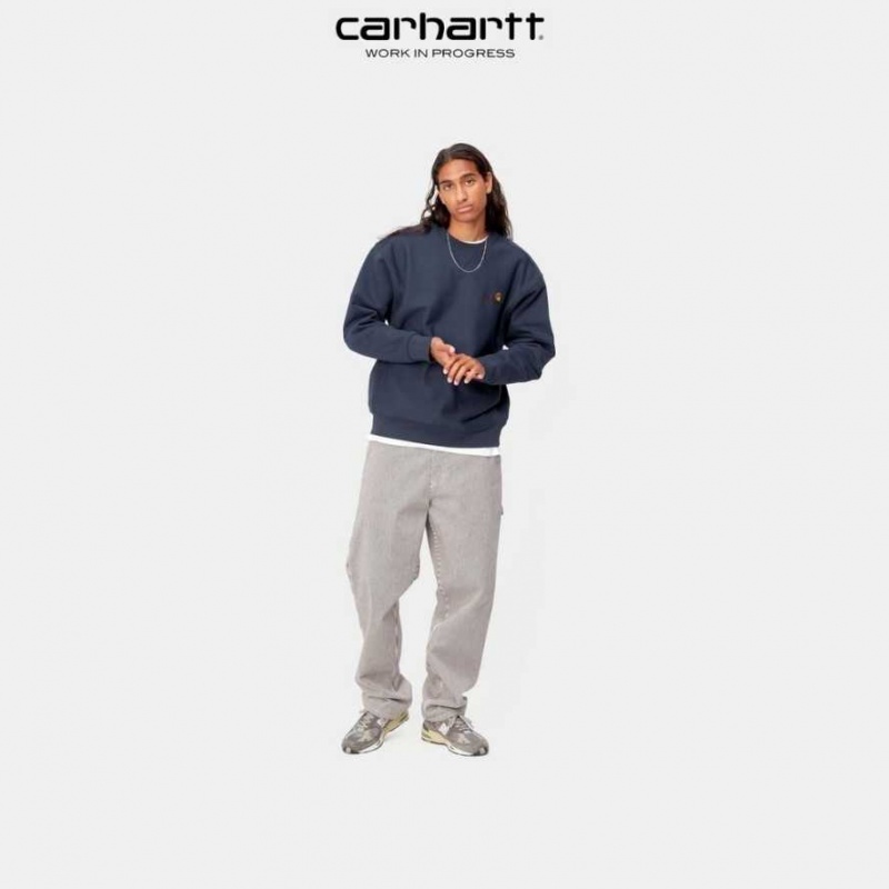 Carhartt Wip American Script Sweatshirt Enzian | TH0000235