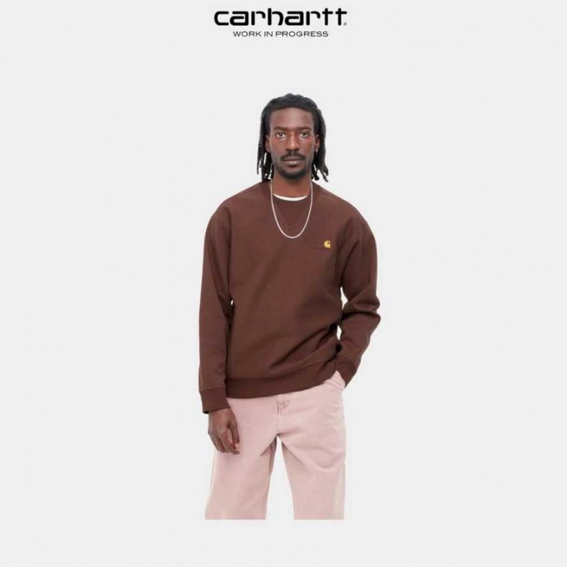 Carhartt Wip American Script Sweatshirt Ale | TH0000240