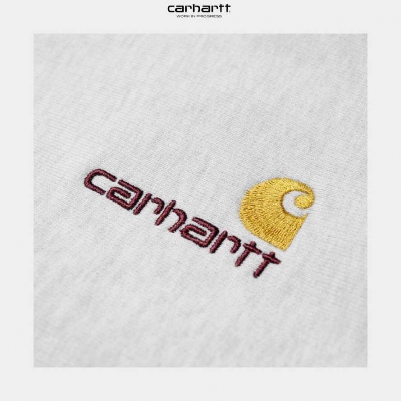 Carhartt Wip American Script Sweatshirt Ash Heather | TH0000241