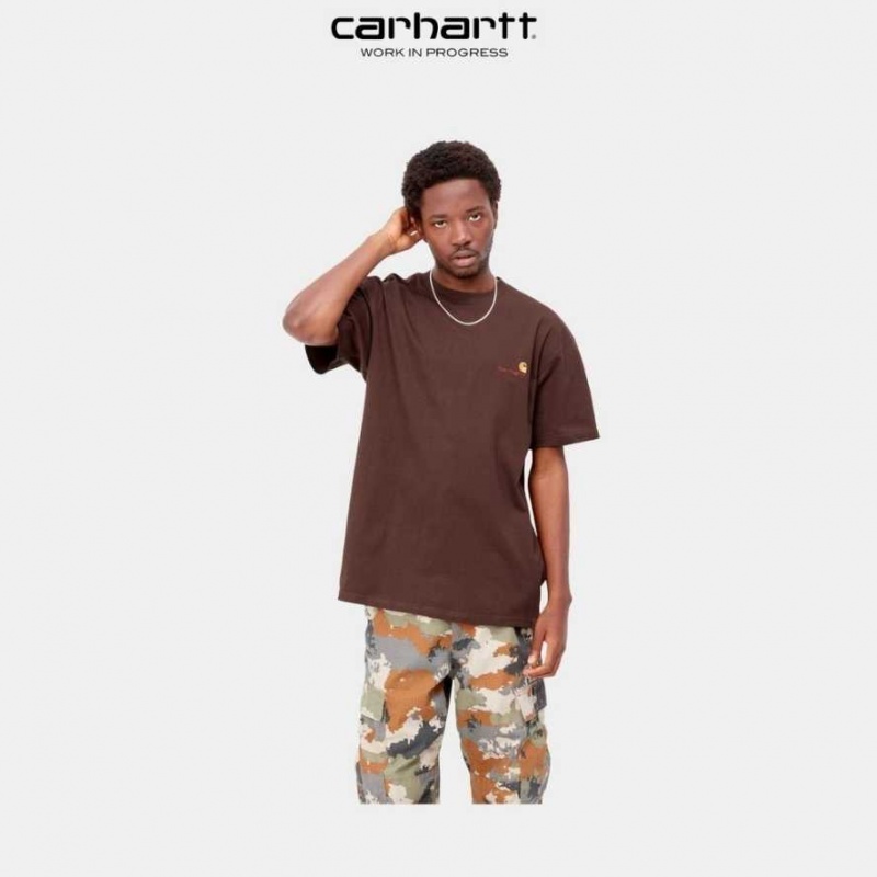 Carhartt Wip American Script T-Shirt Ale | TH0002098