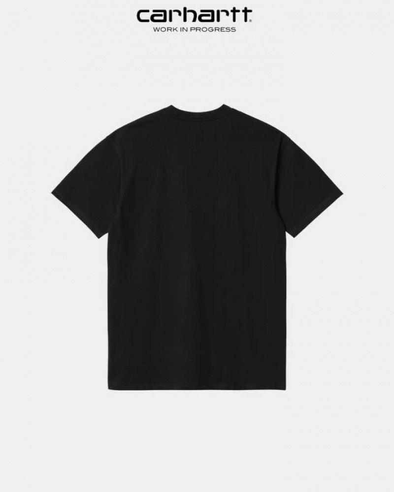 Carhartt Wip American Script T-Shirt Black | TH0002100