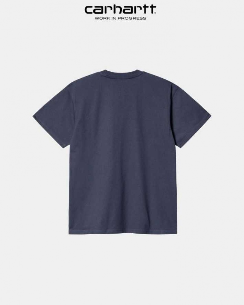 Carhartt Wip American Script T-Shirt Enzian | TH0002094