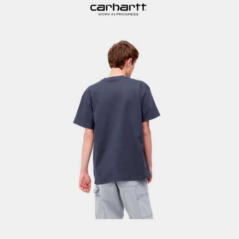 Carhartt Wip American Script T-Shirt Enzian | TH0002094